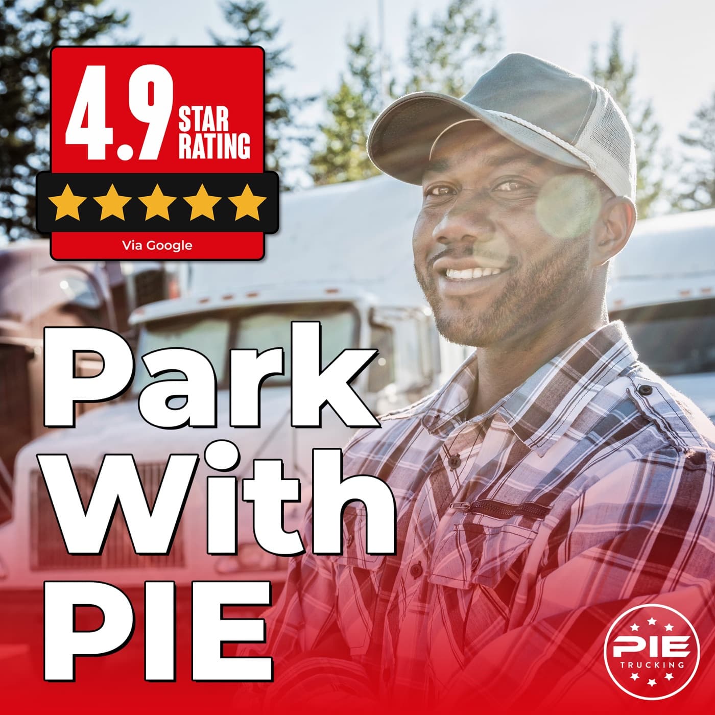 PIE Trucking park rating social post